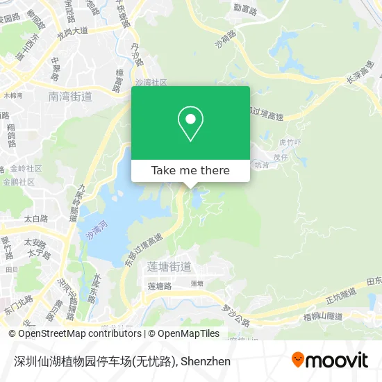 深圳仙湖植物园停车场(无忧路) map
