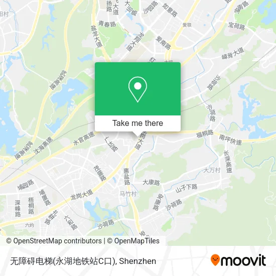 无障碍电梯(永湖地铁站C口) map
