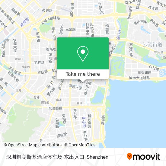 深圳凯宾斯基酒店停车场-东出入口 map