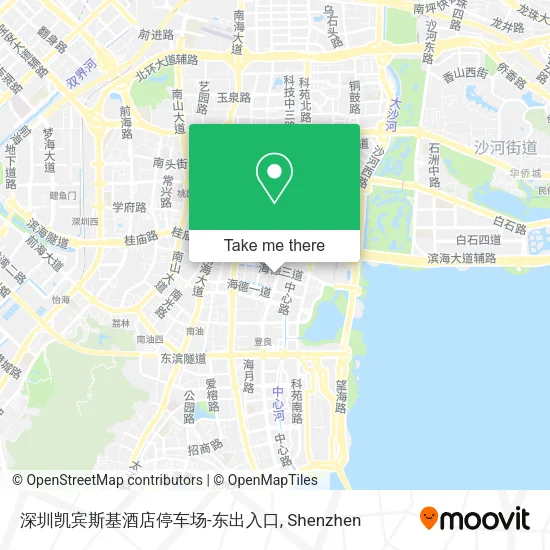 深圳凯宾斯基酒店停车场-东出入口 map