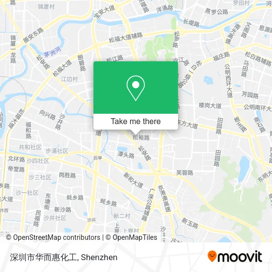 深圳市华而惠化工 map