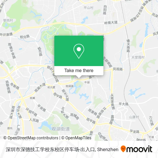 深圳市深德技工学校东校区停车场-出入口 map