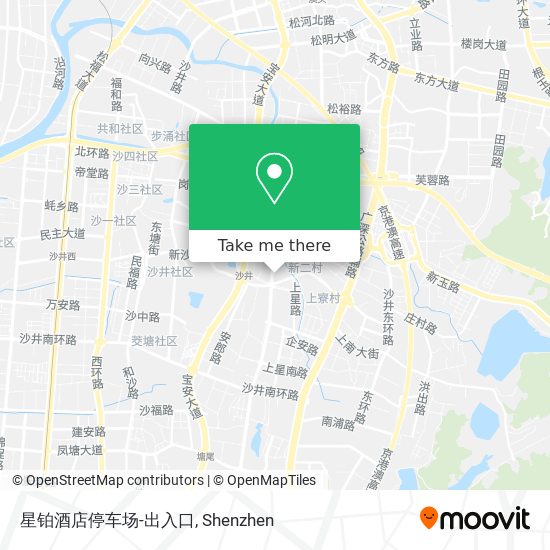 星铂酒店停车场-出入口 map