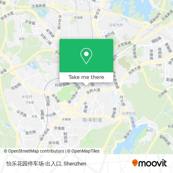 怡乐花园停车场-出入口 map