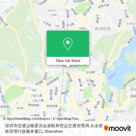 深圳市交通运输委员会港航和货运交通管理局-从业资格管理行政服务窗口 map