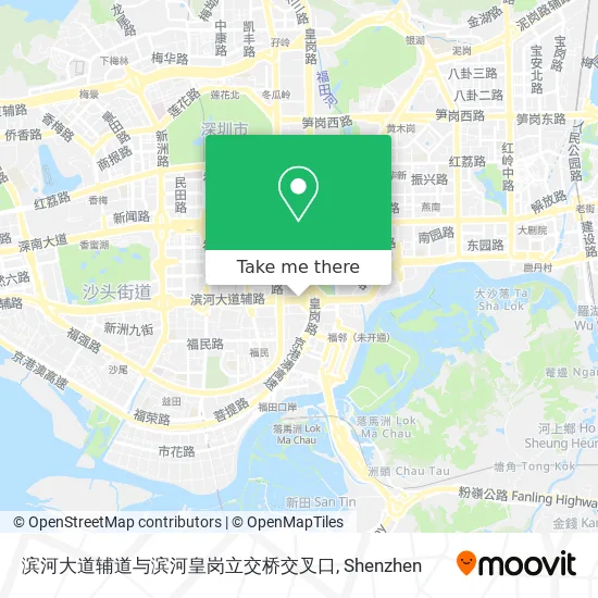 滨河大道辅道与滨河皇岗立交桥交叉口 map