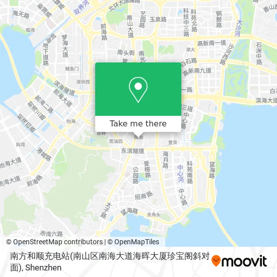 南方和顺充电站(南山区南海大道海晖大厦珍宝阁斜对面) map