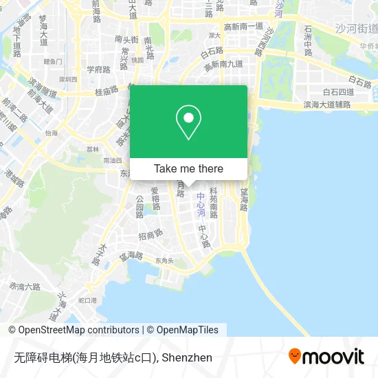 无障碍电梯(海月地铁站c口) map