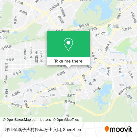 坪山镇澳子头村停车场-出入口 map