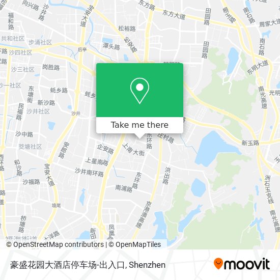 豪盛花园大酒店停车场-出入口 map