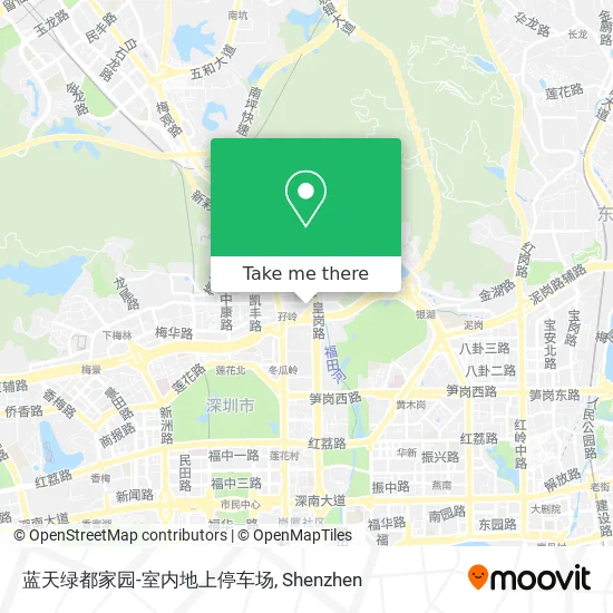 蓝天绿都家园-室内地上停车场 map