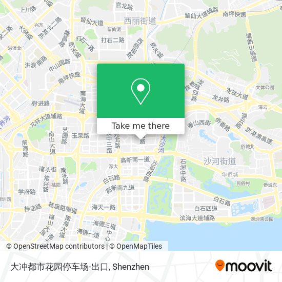 大冲都市花园停车场-出口 map