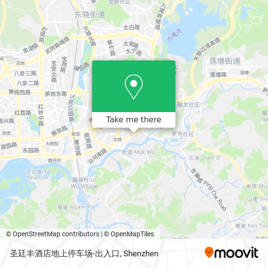 圣廷丰酒店地上停车场-出入口 map