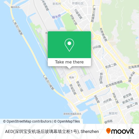 AED(深圳宝安机场后玻璃幕墙立柜1号) map