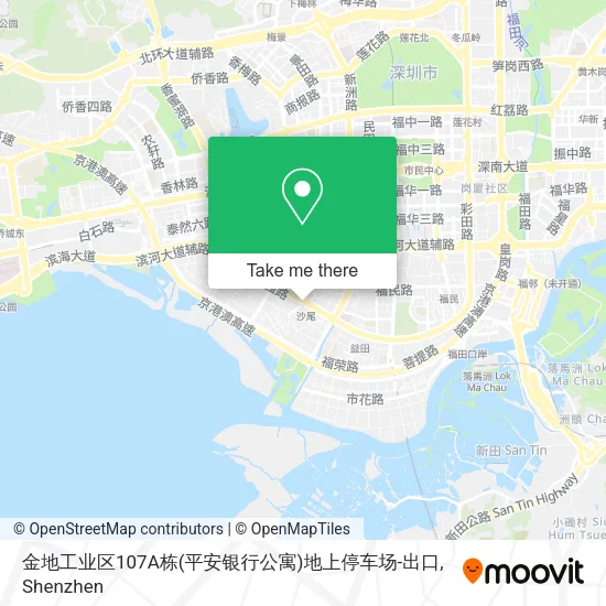 金地工业区107A栋(平安银行公寓)地上停车场-出口 map