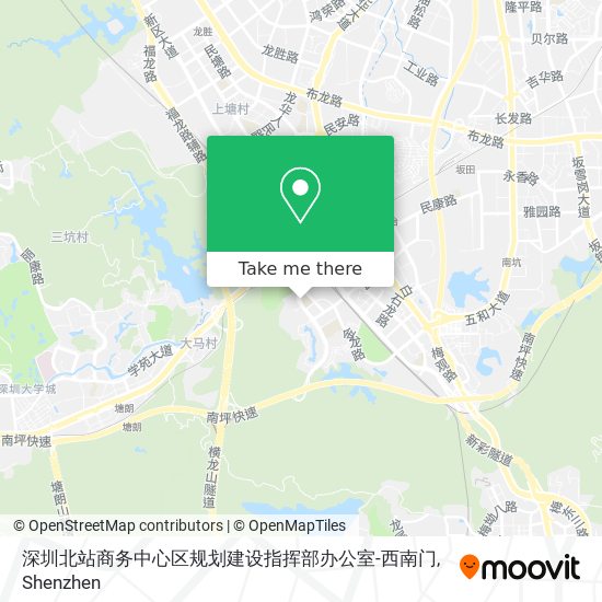 深圳北站商务中心区规划建设指挥部办公室-西南门 map