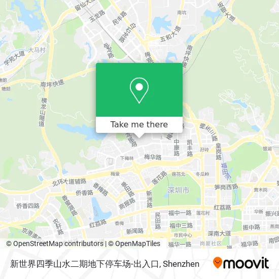 新世界四季山水二期地下停车场-出入口 map