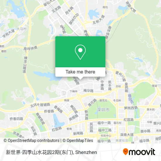 新世界·四季山水花园2期(东门) map