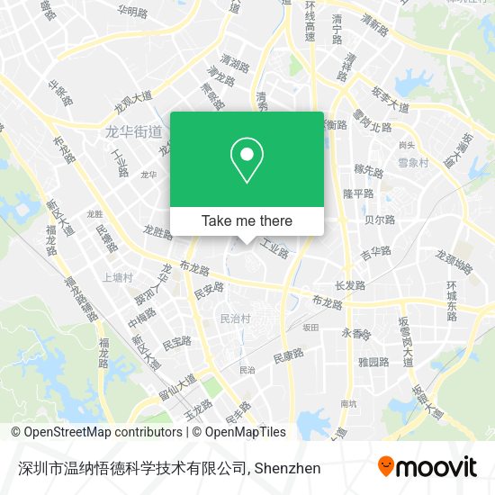 深圳市温纳悟德科学技术有限公司 map