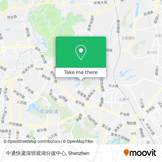 中通快递深圳观湖分拔中心 map