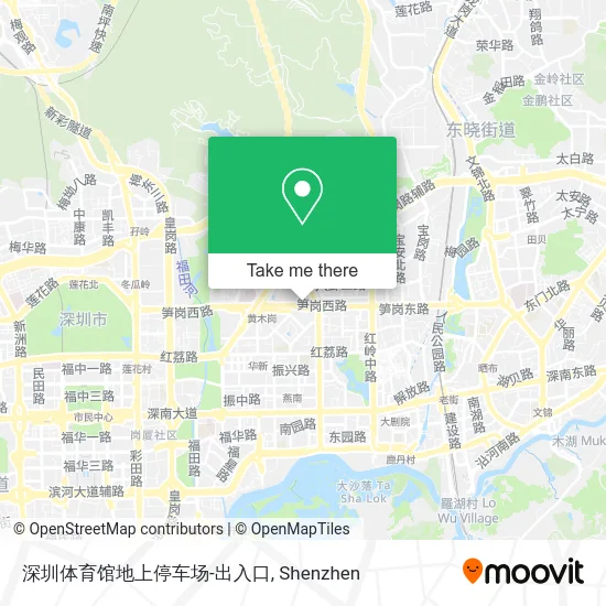 深圳体育馆地上停车场-出入口 map