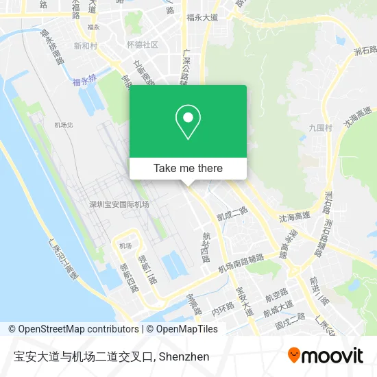 宝安大道与机场二道交叉口 map