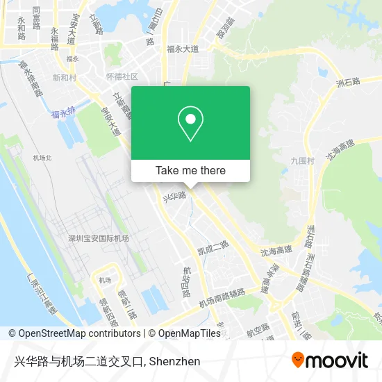 兴华路与机场二道交叉口 map