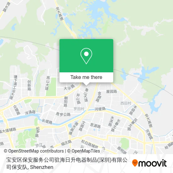 宝安区保安服务公司驻海日升电器制品(深圳)有限公司保安队 map