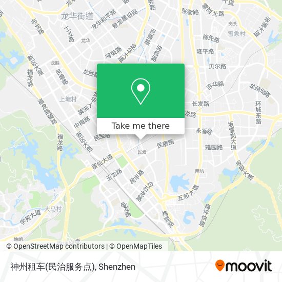 神州租车(民治服务点) map