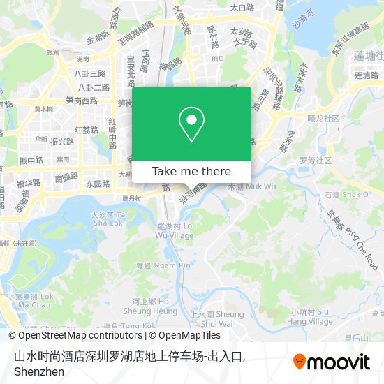 山水时尚酒店深圳罗湖店地上停车场-出入口 map