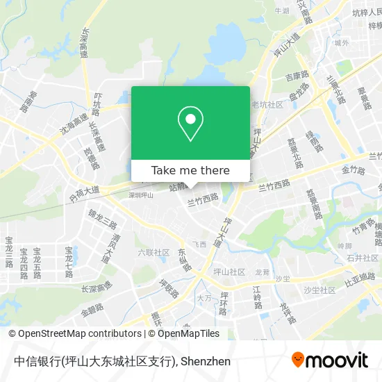 中信银行(坪山大东城社区支行) map