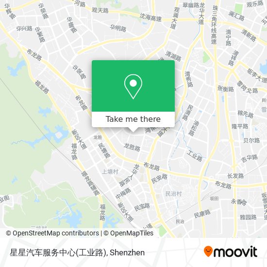 星星汽车服务中心(工业路) map