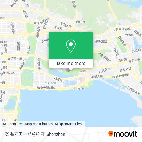 碧海云天一期总统府 map