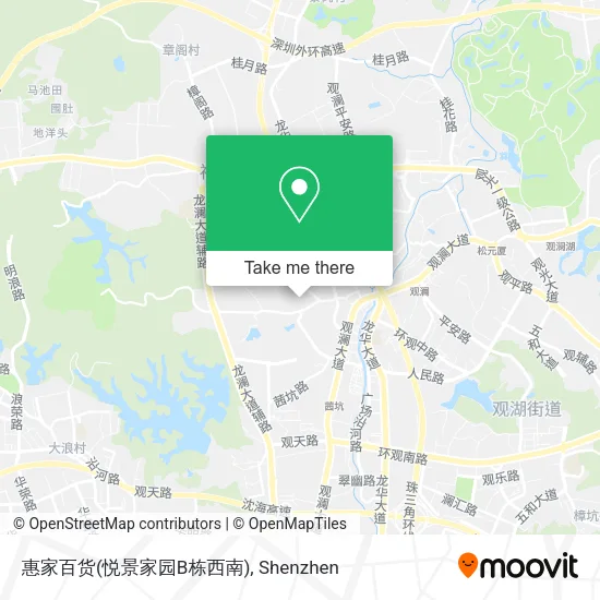 惠家百货(悦景家园B栋西南) map