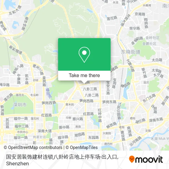 国安居装饰建材连锁八卦岭店地上停车场-出入口 map
