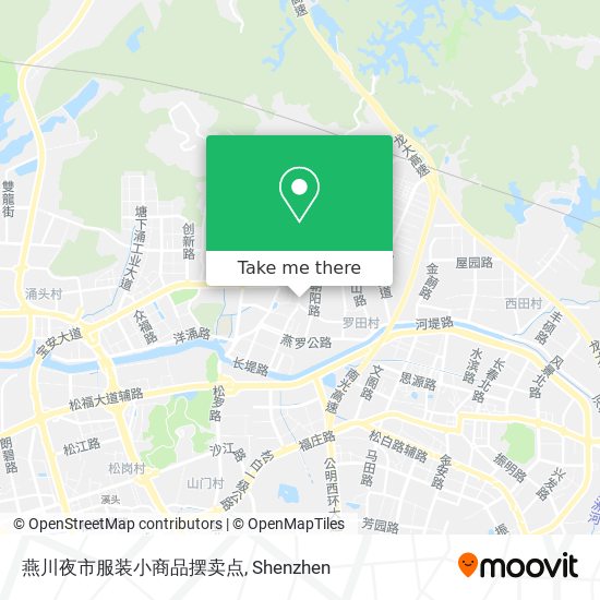 燕川夜市服装小商品摆卖点 map