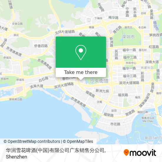 华润雪花啤酒(中国)有限公司广东销售分公司 map