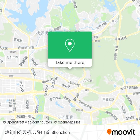 塘朗山公园-荔云登山道 map