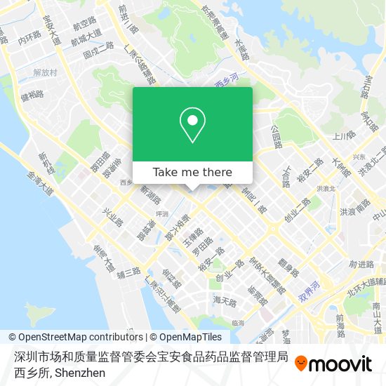 深圳市场和质量监督管委会宝安食品药品监督管理局西乡所 map