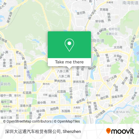 深圳大运通汽车租赁有限公司 map