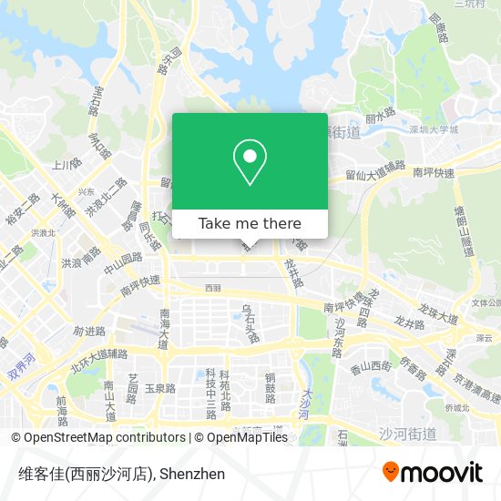 维客佳(西丽沙河店) map