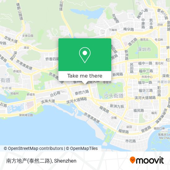 南方地产(泰然二路) map