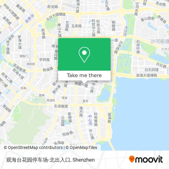 观海台花园停车场-北出入口 map
