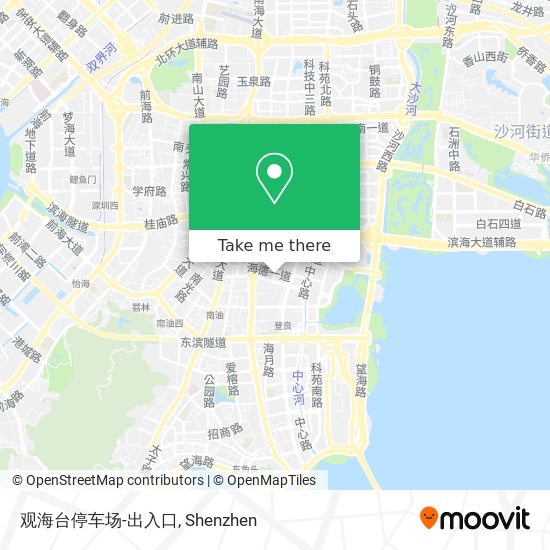 观海台停车场-出入口 map