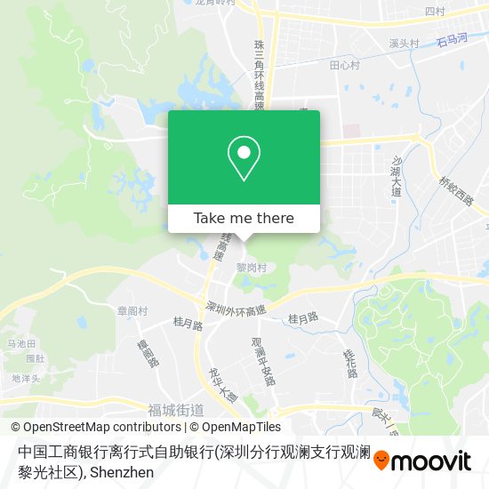 中国工商银行离行式自助银行(深圳分行观澜支行观澜黎光社区) map