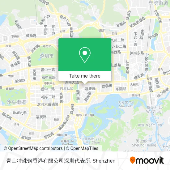 青山特殊钢香港有限公司深圳代表所 map