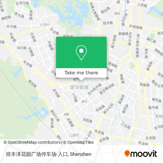 煜丰泽花园广场停车场-入口 map