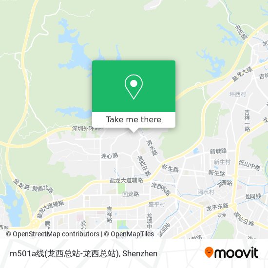 m501a线(龙西总站-龙西总站) map