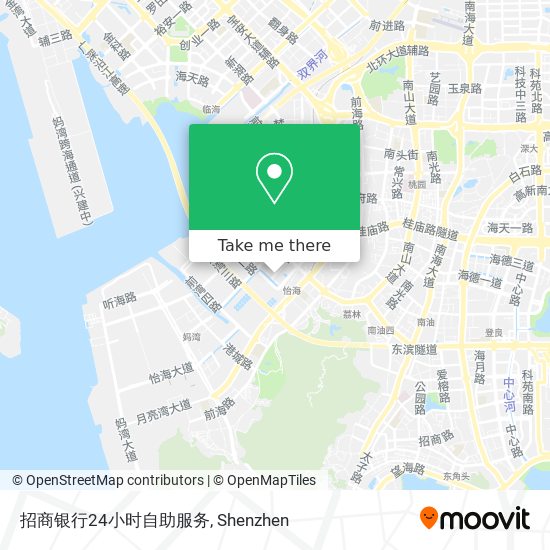 招商银行24小时自助服务 map