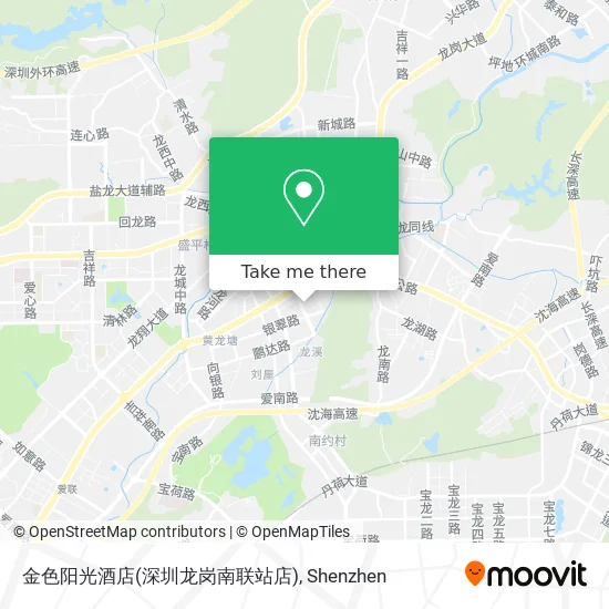 金色阳光酒店(深圳龙岗南联站店) map